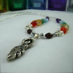 chakra stones goddess necklace