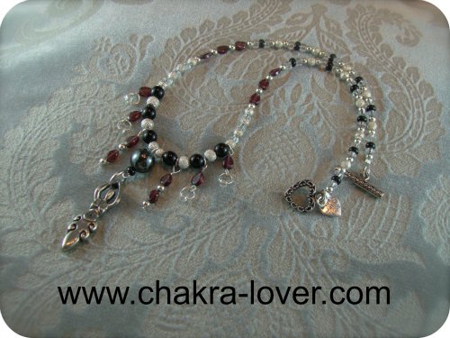 garnet goddess necklace