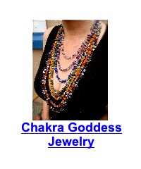 woman wearing chakra necklace